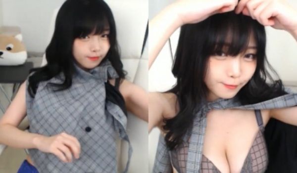 [韩国] 清纯主播露大奶~还没脱根本不知道这么巨