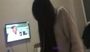 高颜值大学美女兼职家教老师时和学生家长激情自拍,