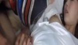 白衣绝色美女与面具男激烈。.