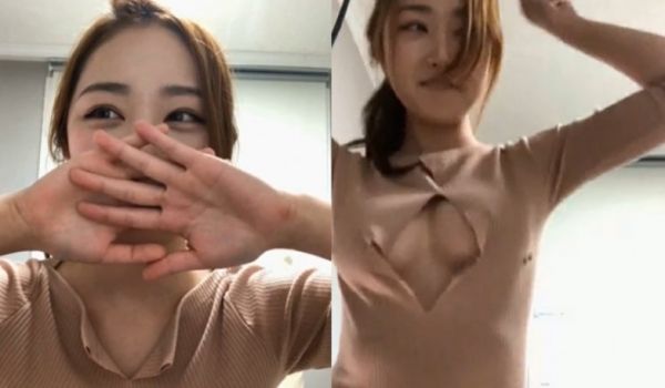 [韩国] 正妹主播不时露出底裤和乳沟~爹爹喜欢哪