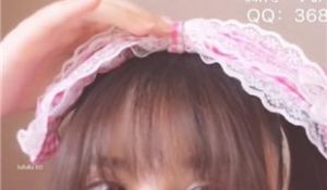 极品微博萌妹九尾狐狸M粉色女仆