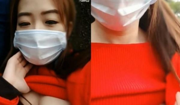 为了礼物真不挑食,漂亮大奶女主播户外约两个大叔级