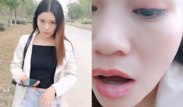 -路边搭讪美女加微信相约到旁边的小树林野战啪啪口