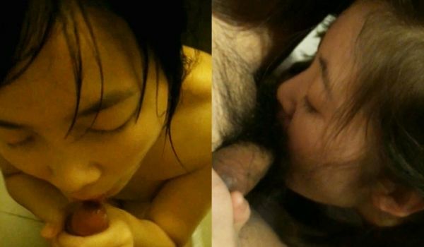 洗澡洗到鸡动硬梆梆，只好让小女友帮忙消消火～