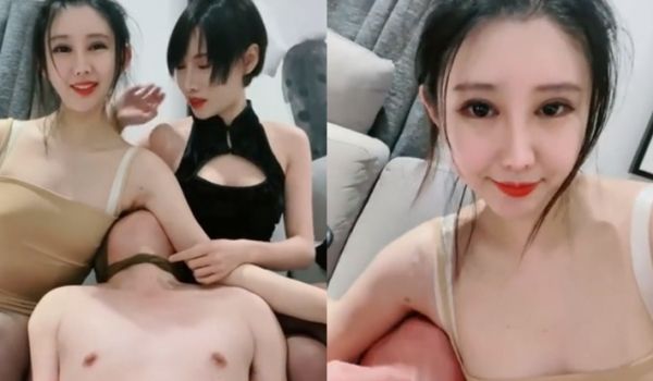有钱就可以任性！两位小姐姐买了只小狼狗帮她们身体