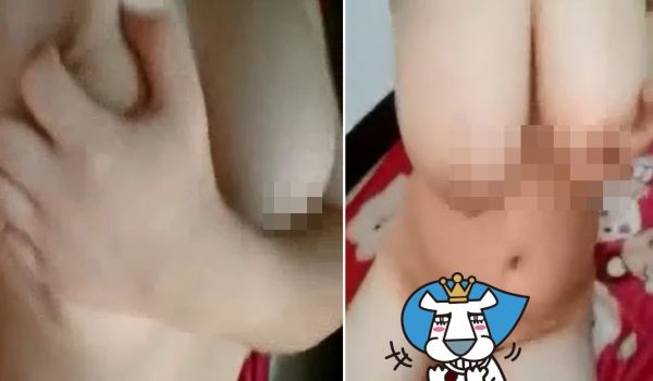 好想喝！巨乳妹狂弹奶小葡萄也跟着猛晃 葛格你快射