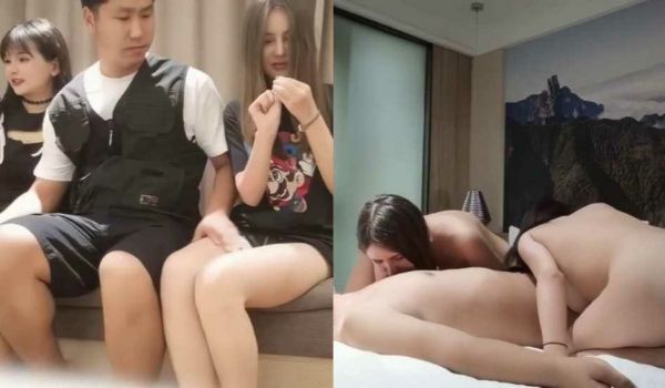 约了个黑裙妹子啪啪，脱光光摸逼口交上位骑乘沙发上