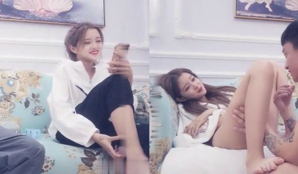 约了个性感高颜值外围妹子，吸奶调情扣逼骑坐摩擦后