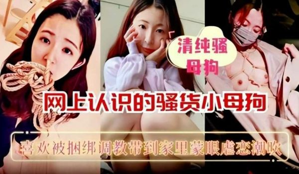 网上认识的骚货母狗喜欢被捆绑调教带到家里猛操