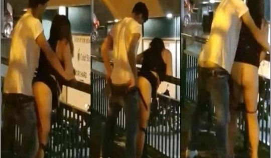 某网友爆料青年男女在大街上啪啪啪