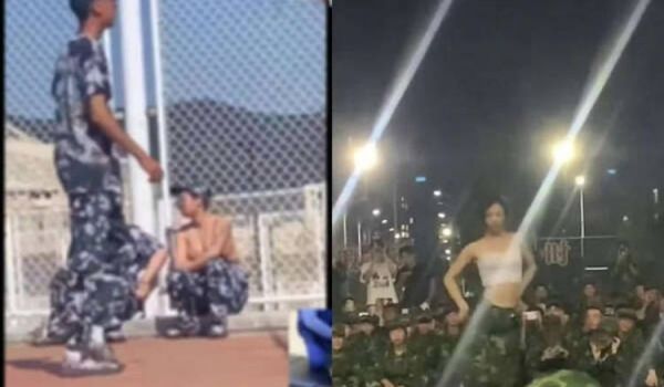 军训跳舞走光露出巨乳 西北民族大学巨乳女大学生军